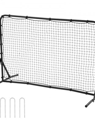 Soccer Rebound Trainer, 6x4FT Iron Soccer Training Equipment, Sports Football Rebounder Wall, Double-Sided Rebounding Net, Easy Assembly, Perfect for Backyard Practicing, Solo Training, Passing