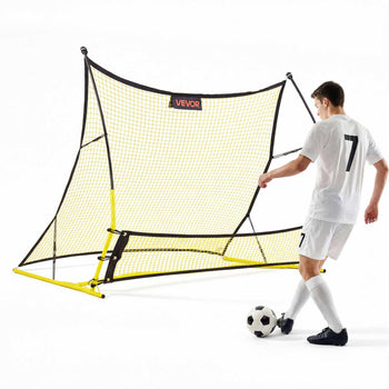 Soccer Rebounder Net, 2-in-1 Soccer Goal Rebounder, Thickened Fiberglass Poles Iron Pipe for Team Solo Control, Passing Practice, Easy Setup Ball Training Equipment for Teens & Adults, 72" x 43"