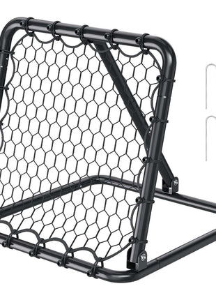 Soccer Rebounder Rebound Net, Kick-Back 34"x34", Portable Football Training Gifts, Fully Adjustable Angles Goal Net, Aids & Equipment for Kids Teens & All Ages, Easy Set Up & Perfect Storage