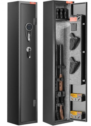 3 Rifles Gun Safe, Rifle Safe with Lock & Digital Keypad, Quick Access Gun Storage Cabinet with Removable Shelf, Pistol Rack, Rifle Cabinet for Home Rifle and Pistols