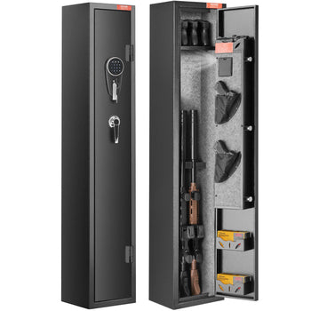 3 Rifles Gun Safe, Rifle Safe with Lock & Digital Keypad, Quick Access Gun Storage Cabinet with Removable Shelf, Pistol Rack, Rifle Cabinet for Home Rifle and Pistols