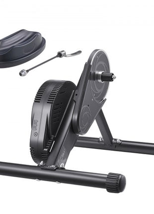 Bike Trainer, 1-13 Level, 26-29 in & 700C Wheels, Smart Bicycle Stationary Stand for Indoor Exercise Riding with Front Wheel Riser Block, Fits Road and Mountain Bikes, Compatible with Zwift App