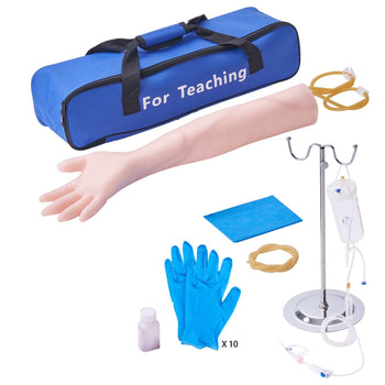 Phlebotomy Practice Kit, IV Venipuncture Intravenous Training Kit, High Simulation IV Practice Arm Kit with Carrying Bag, Practice and Perfect IV Skills, for Students Nurses and Professionals
