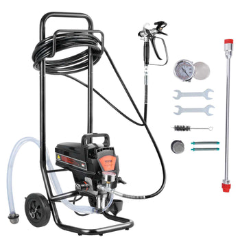 Stand Airless Paint Sprayer, 950W 3000PSI High Efficiency Electric Airless Sprayer With Cart, Paint Sprayers for Home Interior and Exterior Furniture and Fences, Fine And Even Painting Effect