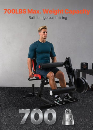 Leg Extension and Curl Machine, 700 lbs Capacity Lower Body Special Leg Machines, Adjustable Leg Exercise Bench, Leg Rotary Extension for Thigh, Home Gym Workout Training Weight Equipment