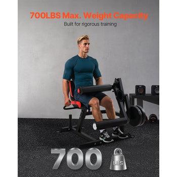 Leg Extension and Curl Machine, 700 lbs Capacity Lower Body Special Leg Machines, Adjustable Leg Exercise Bench, Leg Rotary Extension for Thigh, Home Gym Workout Training Weight Equipment