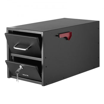 Post Mount Mailbox, Anti-Pry & Anti-Theft Mailboxes for Outside, Heavy Duty Lockable Mail Box with Magnetic Door, Weather-Resistant Metal Post Box for House Outside 21.06 x 10.63 x 11.22 in
