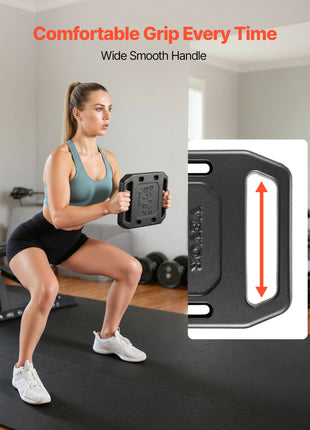 Cast Iron Ruck Weights for Backpack, 45LB Single Ruck Plate, Weight Plate with Smooth Handle, Textured Finish for Rucking, Hiking, Swings, Strength Training, Weightlifting, Fitness Workout