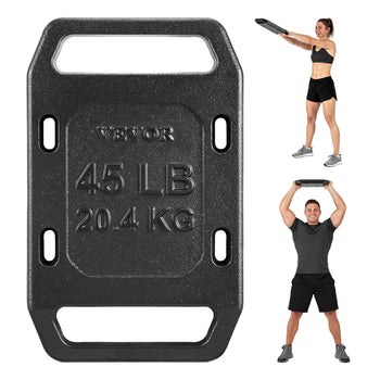 Cast Iron Ruck Weights for Backpack, 45LB Single Ruck Plate, Weight Plate with Smooth Handle, Textured Finish for Rucking, Hiking, Swings, Strength Training, Weightlifting, Fitness Workout