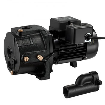 1 HP Shallow Well Jet Pump, AC 115/230 Volt, 1400 GPH Dual Voltage Cast Iron Well Jet Pump, with 164 ft Max Head Lift, Automatic Pressure Switch, for Garden Irrigation Lawn Sprinkler System
