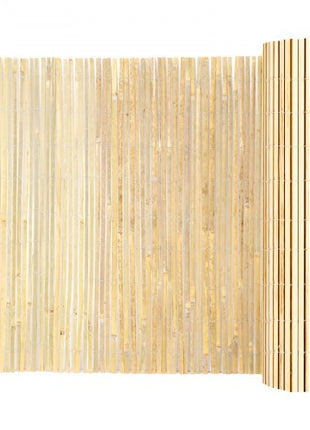 Natural Bamboo Privacy Fence Screen, Eco-Friendly Privacy Bamboo Slat Fence, 6 ft H x 16 ft L Decorative Bamboo Screen Panel, for Garden, Backyard, Balcony, Patio, Pool Side