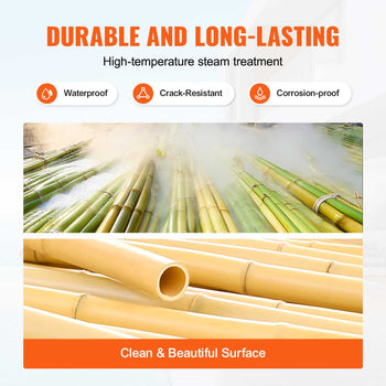 Natural Rolled Bamboo Fence, Eco-Friendly Bamboo Privacy Fence 4 ft H x 6 ft L x 0.75 in D. , Decorative Bamboo Privacy Screen for Garden, Backyard, Balcony, Patio, Pool Side