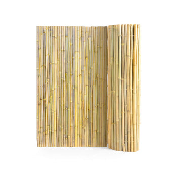 Natural Rolled Bamboo Fence, Eco-Friendly Bamboo Privacy Fence 4 ft H x 6 ft L x 0.75 in D. , Decorative Bamboo Privacy Screen for Garden, Backyard, Balcony, Patio, Pool Side