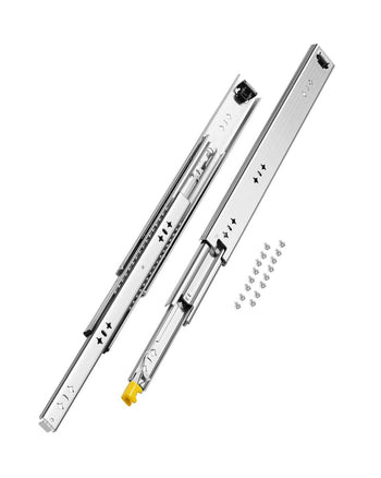 Heavy Duty Drawer Slides 20inch, 1 Pair Locking Drawer Slides 250lbs Load Capacity, Side Mount Ball Bearing, 3-Fold Full Extension