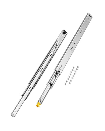Heavy Duty Drawer Slides 30inch, 1 Pair Locking Drawer Slides 250lbs Load Capacity, Side Mount Ball Bearing, 3-Fold Full Extension