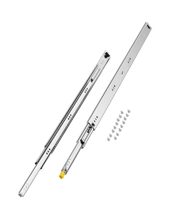 Set of 2 Drawer Rails, Full Extension, Available in Various Sizes from 16 to 60 inches, 250 lbs Weight Limit, Locking Mechanism, Ball Bearing Side Mount Drawer Slide Rail