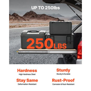 Heavy Duty Drawer Slides 60inch, 1 Pair Locking Drawer Slides 250lbs Load Capacity, Side Mount Ball Bearing, 3-Fold Full Extension