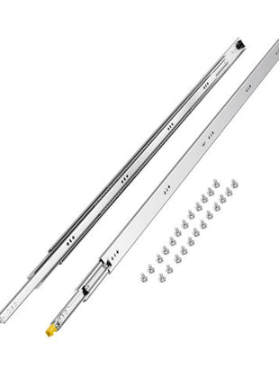 Heavy Duty Drawer Slides 60inch, 1 Pair Locking Drawer Slides 250lbs Load Capacity, Side Mount Ball Bearing, 3-Fold Full Extension
