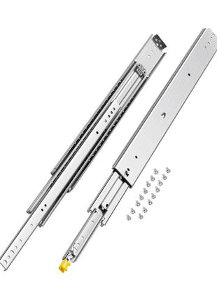 Heavy Duty Drawer Slides, 1 Pair 30inch Locking Drawer Slides, 500lbs Load Capacity, Side Mount Ball Bearing Drawer Glides, Full Extension Industrial Locking Rail
