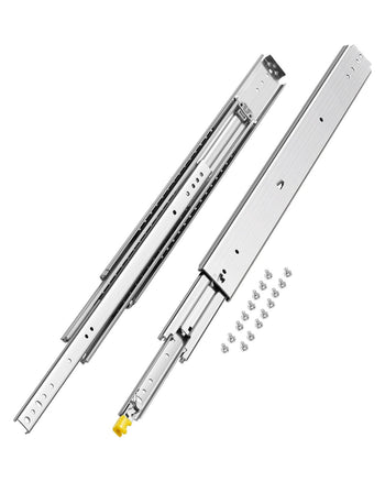 Heavy Duty Drawer Slides, 1 Pair 30inch Locking Drawer Slides, 500lbs Load Capacity, Side Mount Ball Bearing Drawer Glides, Full Extension Industrial Locking Rail