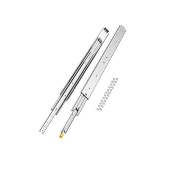 1 Pair Full Extension Drawer Slides 40 n, 500 lbs Load Capacity Locking Drawer Slides, Ball Bearing with Lock Side Mount Drawer Slide Rail