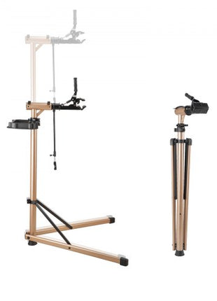 Bike Repair Stand, Max. 110 lb Heavy-duty Bicycle Work Stand with 40.3-59.4 in Adjustable Height & Large Tool Tray, Foldable Ebike Maintenance Rack, Shop Home Mechanics for Mountain Road Bike