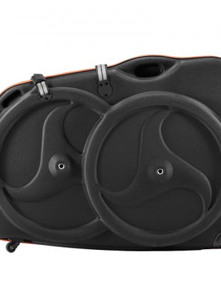 Bike Travel Case, Bicycle Travel Bag with EVA Hard Shell, Quick-Release Buckle, Dual Zipper, TSA Lock and Wheels, Black Bicycle Case for Airplane, Easy Transportation Bag for 700C Road Bike