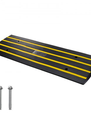 Curb Ramp, 2.6" Rise Rubber Driveway Ramps, Heavy Duty 33069 lbs Weight Capacity Threshold Ramp, Curbside Bridge Ramps for Loading Dock Garage Sidewalk, Expandable Full Ramp Set