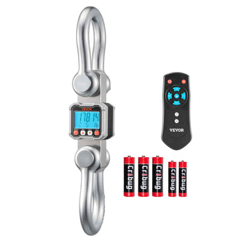 Digital Crane Scale, 22000 lbs/10 T Max Capacity, Heavy Duty Industrial Hanging Scale with Cast Aluminum Case & LCD Display, 5 lbs Division & 3 Unit Switch, Remote Control for Garage Factory