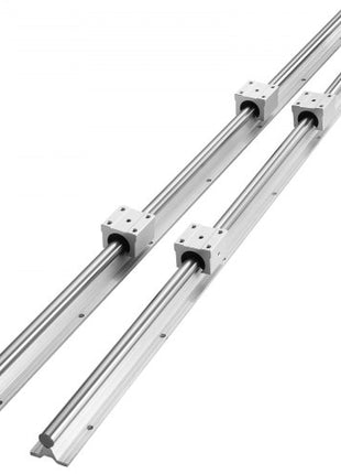 SBR20 1200mm Linear Guide Set, Comes with Two 47.2-inch SBR20 Rails and Four SBR20UU Bearings, Perfect for Crafting CNC Routers and Automation Equipment
