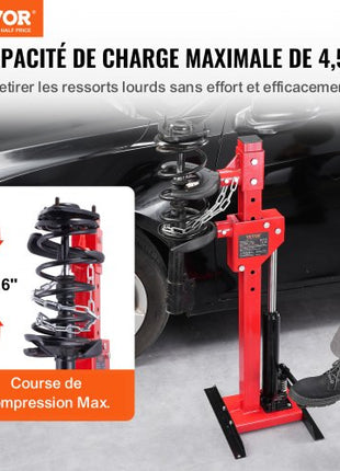 Strut Spring Compressor, 4.5 Ton/9920 LBS Hydraulic Jack Capacity, 1 Ton Rated Compression Force, Auto Strut Coil Spring Compressor Tool, Hydraulic Spring Compressor for Strut Spring Removing