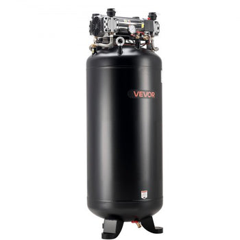 80 Gallons Heavy-Duty Air Compressor, 5HP 13.5SCFM at 90PSI Air Compressors Max 145PSI Pressure, Oil-Free Compressor Tank for Industrial Manufacturing, Large Workshops (230V 3-Phase, No Plug)