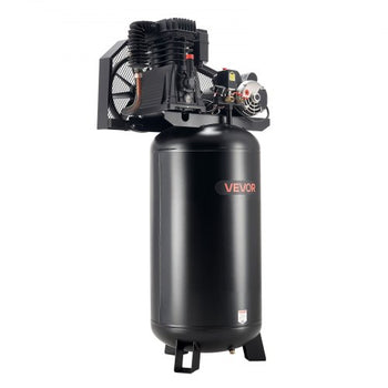 60 Gallons Heavy-Duty Air Compressor, 5HP 12 SCFM at 90PSI Air Compressors Max 145PSI Pressure, Oil-Lubricated Compressor Tank for Industrial Manufacturing, Large Workshops (230V 60Hz, No-Plug)