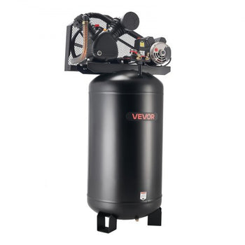 80 Gallons Heavy-Duty Air Compressor, 5HP 10 SCFM at 90PSI Air Compressors Max 175PSI Pressure, Oil-Lubricated Compressor Tank for Industrial Manufacturing, Large Workshops (230V 60Hz, No-Plug)