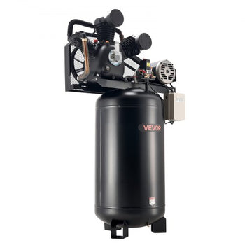 80 Gallons Heavy-Duty Air Compressor, 10HP 17 SCFM at 90PSI Air Compressors Max 175PSI, Oil-Lubricated Compressor Tank for Industrial Manufacturing, Large Workshops (230V 3-Phase, No Plug)