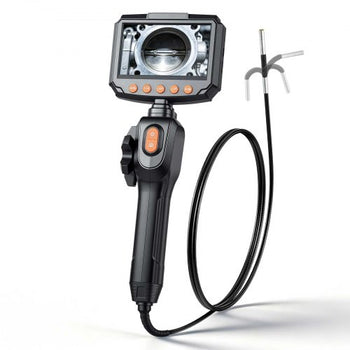 Articulating Borescope with 0.15" Ultra Slim Lens, Two-Way Articulated Endoscope with Light, 4.3" IPS Screen, 1280 x 720 HD Lens, 8X Zoom Inspection Camera for Automotive, Tight Mechanical Space