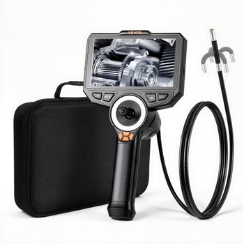 Articulating Endoscope with Light, 4-Way 360° Articulated Borescope Camera, 0.24" Slim Lens 1920 x 1080, 6" HD IPS Screen, 7000mAh Battery, IP67 Waterproof for Automotive & Mechanical Inspection