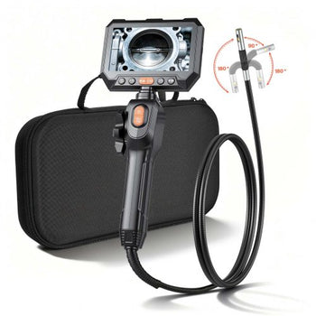 2-Way Dual-Lens Articulating Endoscope with Light, 1080P HD Industrial Borescope Inspection Camera with Articulated Probe, Rigid Snake Scope Cam for Wall Automotive Engine Inspect-4.9FT