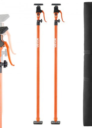 Cabinet Jack Support Pole, 2-Pack, 49.2-114.6 Inch Steel Telescopic Quick Support Rod, Adjustable 3rd Hand System up to 198 lbs Capacity for Installing Cabinets, Lifting Drywall, Cargo Bars