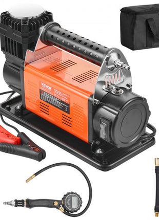 12V Heavy Duty Air Compressor - with Digital Pressure Gauge Tire Inflator Kit, 7.06 CFM Portable Tire Inflator, 150PSI Offroad Air Pump with Adapters for Trucks Car SUV 4 x 4 Vehicle RV