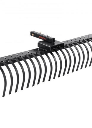 Tow Behind Landscape Rake, 60" Tow Dethatcher with 21 Steel Coil Tines, Lawn Dethatcher Rake Attaches to 48" or 60" Toolbars and 3-point Suspension Systems, for Leaves, Pine Needles, and Grass
