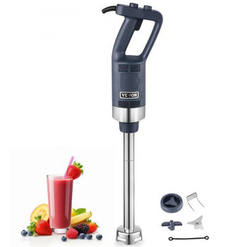 Commercial Immersion Blender, 500W Heavy Duty Hand Mixer, 16 inch Stepless Variable Speed Mixer with Stainless Steel Blade, Multi-Purpose Portable Mixer for Soup, Sauces, Mashed Potatoes, Cream