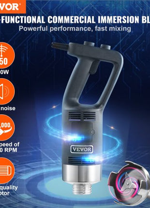 Commercial Immersion Blender, 750W 12" Heavy Duty Hand Mixer, Variable Speed Kitchen Stick Mixer with 304 Stainless Steel Blade, Multi-Purpose Portable Mixer for Soup, Smoothie, Puree, Baby Food