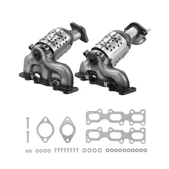 Catalytic Converter, 2 Pack, Compatible with Ford Police Interceptor Sedan Explorer FLEX Police Interceptor Utility Taurus/Lincoln MKS MKT MKZ, 3.5L V6, Front, Left, Right, Replacement OE 30585