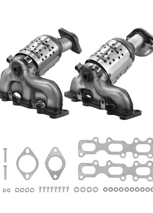 Catalytic Converter, 2 Pack, Compatible with Ford Police Interceptor Sedan Explorer FLEX Police Interceptor Utility Taurus/Lincoln MKS MKT MKZ, 3.5L V6, Front, Left, Right, Replacement OE 30585