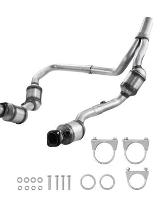Catalytic Converter, 2 Pack, Compatible with 2007-2009 Jeep Wrangler 3.8L V6, Front, Right, Replacement OE 50482, Stainless Steel Material High Flow Converter, for Exhaust Gas Purification
