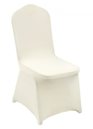 Stretch Spandex Folding Chair Covers, Universal Fitted Chair Cover, Removable Washable Protective Slipcovers, for Wedding, Holiday, Banquet, Party, Celebration, Dining (100PCS Beige)