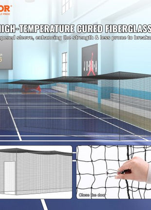 Baseball Batting Netting, Professional Softball Baseball Batting Hitting Training Net, Practice Portable Pitching Cage Net with Door & Carry Bag, Heavy Duty Enclosed PE Netting, 35FT (NET ONLY)