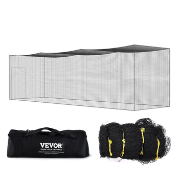 Black mesh garden netting with storage bag, eco-friendly material, perfect for protecting plants and crops.
