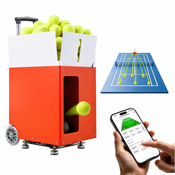 Tennis Ball Machine,4H Runtimeand110 Ball Capacity Auto Ball Launcher, for Beginners and Pro Practice Training, with App Remote Control,Spin Control, 20 Training Modes, and Speeds up to 75MPH
